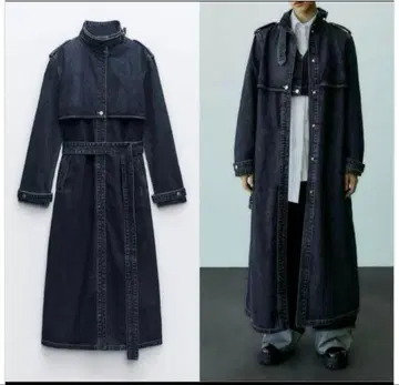 ZARA 데님 트렌치코트