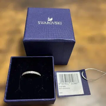 [스와로브스키] 매트릭스 반지, 화이트, 로듐 도금