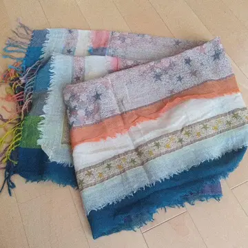 멀티 컬러 별 대형 스톨