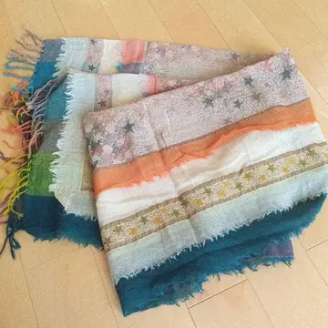 멀티 컬러 별 대형 스톨