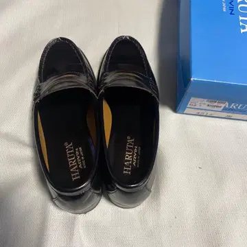 HARUTA 블랙 로퍼 25.0 EE