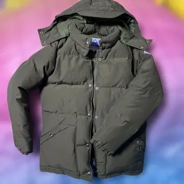 Cape Heights 후드 부착 다운 자켓 S 올리브 그린