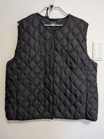UNIQLO WARM PADDED 3XL 블랙 퀼팅 베스트
