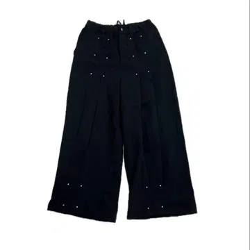 ANDER HUNK 블랙 와이드 팬츠 드로우 스트링 포함