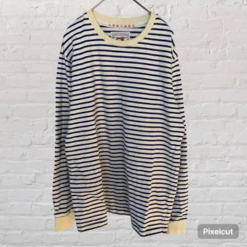 11029 세일러 긴팔 보더 티셔츠 티셔츠 브르통 블루 계열 구제 의류