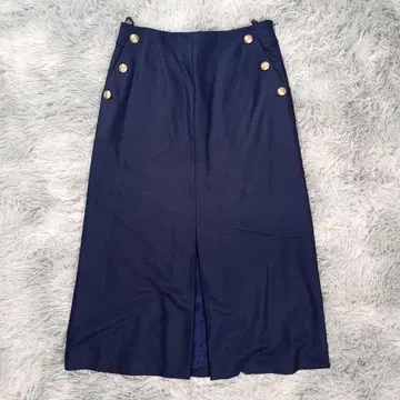 이네드 INED 여성용 롱 스커트 M 네이비 네이비 컬러 무지 슬릿
