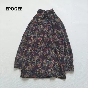 EPOGEE 에포지 페이즐리 긴팔 셔츠 롱 기장