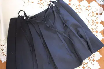 M me eme 미니 스커트 플리츠 리본 반짝반짝