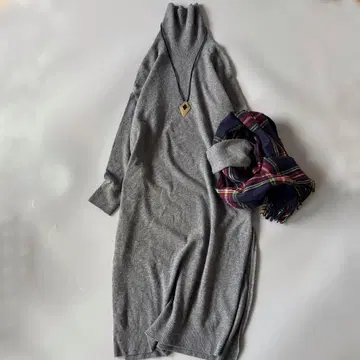 MUSE 두지엠 클라세 울 100 니트 원피스 터틀