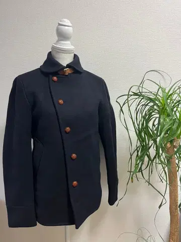 새상품급 ] EDIFICE 에디피스 멜톤 숄카라 블루종 호두 버튼