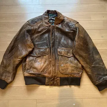 U2 wear me out 브라운 가죽 자켓 M 사이즈