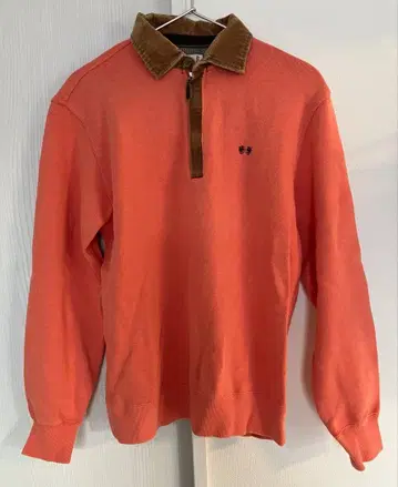 맥그리거 오렌지 코듀로이 옷깃 지퍼 피케 셔츠