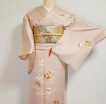 순수 실크 금채 꽃 문양 호몬기 펄톤