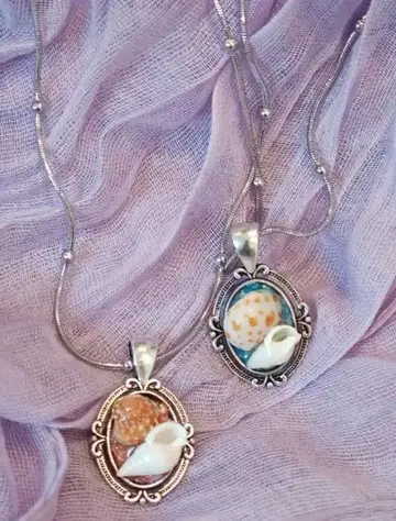쉘 모티브 목걸이 2개 세트