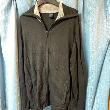 블랙 지퍼 가디건 GAP