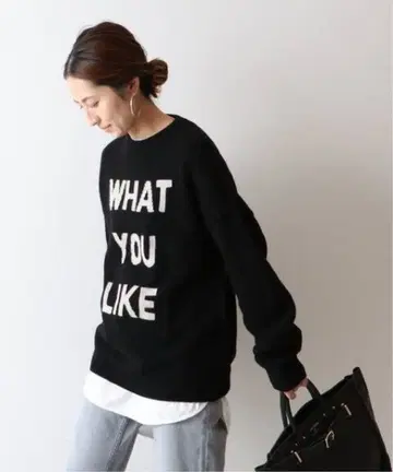 프레임워크 로고 니트 블랙