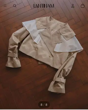 LANTINAM 시폰 트렌치 블라존 트렌치코트