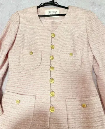 Private Label 핑크 트위드 셋업