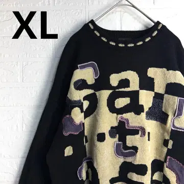 [새상품급] Santa fe 두꺼운 원단 니트 스웨터 블랙 박스 실루엣