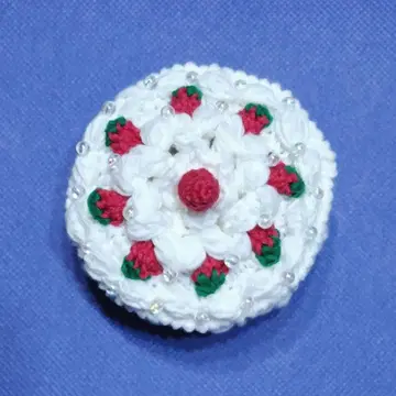 통통 딸기 케이크 모양 니트 소품함 익명 배송