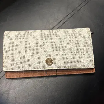 MICHAEL KORS 장지갑 화이트/브라운