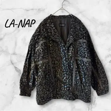 LA-NAP 레오파드 무늬 피그 스웨이드 자켓 천연 가죽 일본제 프리