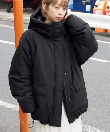 tiptop 충전솜 몬스터 후드 블루종 블루종 코트