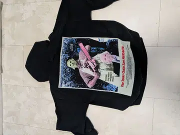 영화 프린트 후디 블랙