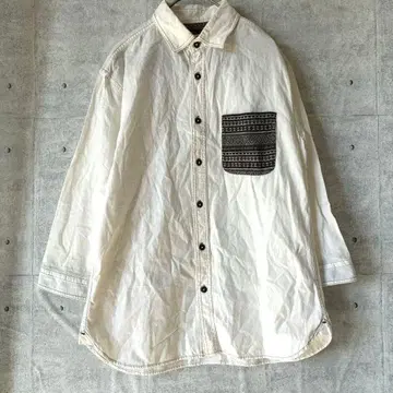 [그로브하우스] 코튼 셔츠 칠부 소매 남성용 캐주얼 코디