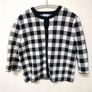 쿠미쿄쿠 체크 반팔 가디건