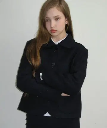 CRANK 스터드 울 코트