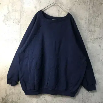 B1598 구제 의류 트레이닝복 맨투맨 래글런 네이비 무지 90s Y2K