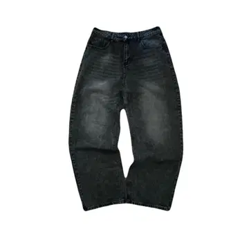 블랙 데님 페이드 스트릿 y2k