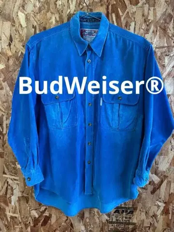 Budweiser 버드와이저 굵은 폭 코듀로이 셔츠 기업 로고 구제 의류