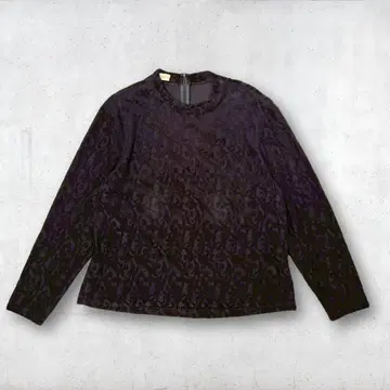 레이스 무늬 블랙 긴팔 상의