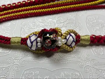 b-206 순수 실크 허리띠 후리소데 성인식 오다마키 전사 구슬