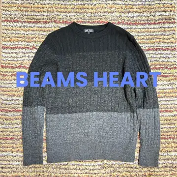 BEAMS HEART 남성용 그라데이션 니트 L 겨울