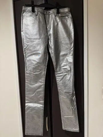 [ 미착용 ] FULLNELSON 실버 스키니 데님 팬츠