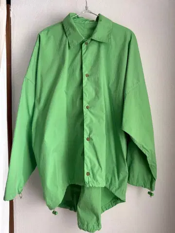 URU TOKYO 22ss 나일론 자켓 셔츠 그린