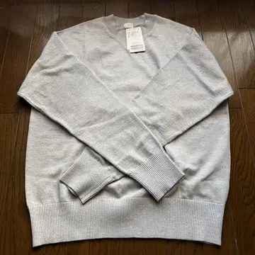 [ 미사용 ] EDIFICE 그레이 니트 라메 믹스 M 사이즈