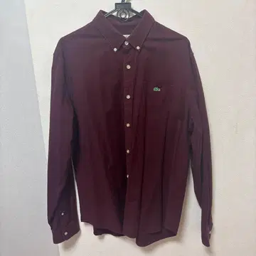 라코스테 버튼 다운 셔츠 버건디