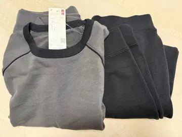 UNIQLO 울트라 스트레치 맨투맨 세트 그레이 M 사이즈