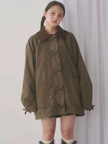 [새상품급] merry jenny / ribbon 헌팅 재킷