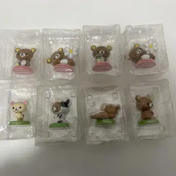 토이풀 리락쿠마 흔들흔들 목인형 마스코트 피규어 8개 세트