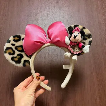 디즈니랜드 미니 마우스 레오파드 무늬 머리띠