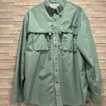 00s L.L.Bean 낚시 셔츠 나일론 BD 동계열 자수