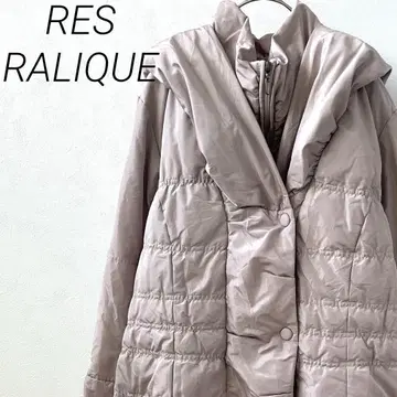 RES RALIQUE 롱 다운 자켓 후드 부착 포켓 부착 빅