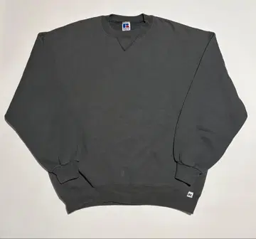 90s 러셀 무지 후드티 USA제 차콜 그레이