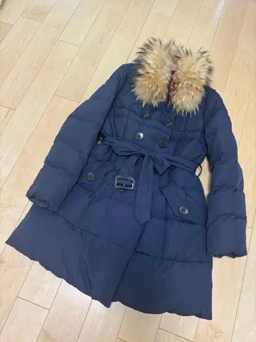 31 Sons de mode 퍼, 벨트 포함 다운 코트 36 사이즈