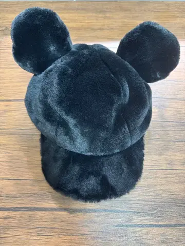 도쿄 디즈니 리조트 미키 복슬복슬 귀도리 모자